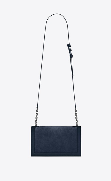 Schultasche aus Veloursleder und Leder